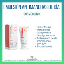 Cargar imagen en el visor de la galería, Faster Melan SPF 50+. Despigmentante. Cosmeclinik