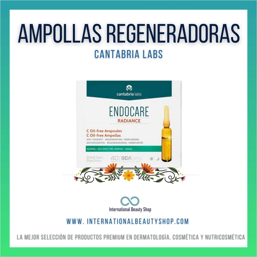 Ampollas regeneradoras Endocare Radiance C Oil Free. Cantabria Labs