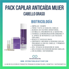 Cargar imagen en el visor de la galería, Tratamiento anticaída para Hombre y Mujer Ampollas AR 23b+ Champú Regenerador Cabello Graso. Biotricología.