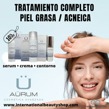 Cargar imagen en el visor de la galería, cosmetica avanzada Aürum. tratamientos faciales. rejuvenecimiento. Piel seca, piel madura, piel mixta, piel normal, piel grasa, piel acneica. cosmeticos. cuidado de la piel. acné. serum, crema, contorno de ojos. cuidado de la piel. piel sensible.
