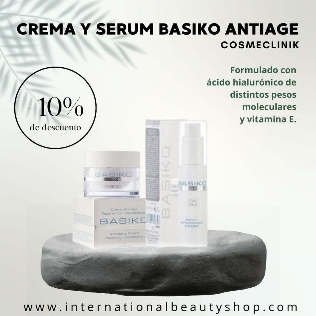 Serum y Crema Basiko Antiage. Cosmeclinik.