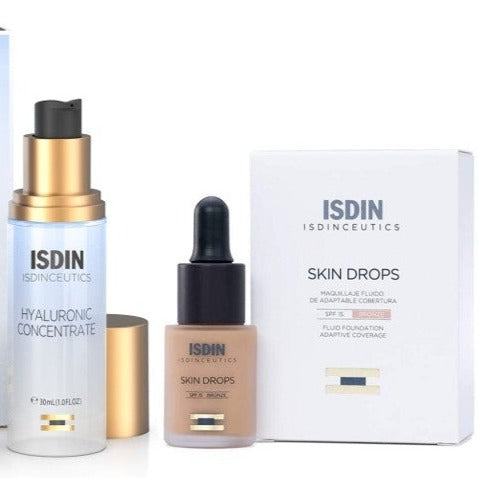 Pack Serum Hyaluronic Concentrate+ Maquillaje Fluido Skin Drops ISDIN. Cuidado y belleza. Isdin Isdinceutics.