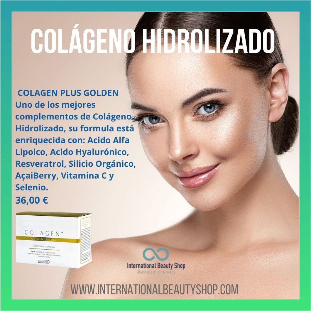 Antiaging. Complemento Alimenticio. Colagen Plus Golden. Cumediet.